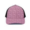 Pink Octopus Tentacles Pattern Print Black Mesh Trucker Hat