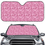 Pink Octopus Tentacles Pattern Print Car Windshield Sun Shade