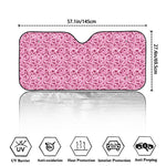 Pink Octopus Tentacles Pattern Print Car Windshield Sun Shade
