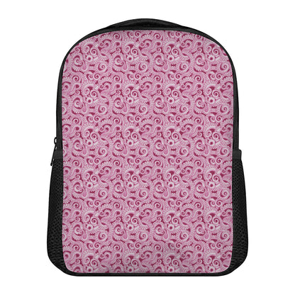 Pink Octopus Tentacles Pattern Print Casual Backpack
