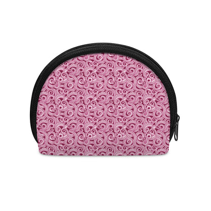 Pink Octopus Tentacles Pattern Print Coin Purse