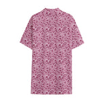 Pink Octopus Tentacles Pattern Print Cotton Hawaiian Shirt