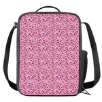 Pink Octopus Tentacles Pattern Print Crossbody Lunch Bag