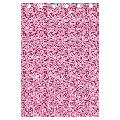 Pink Octopus Tentacles Pattern Print Curtain