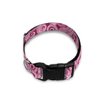 Pink Octopus Tentacles Pattern Print Dog Collar