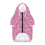 Pink Octopus Tentacles Pattern Print Dog Zip Up Hoodie