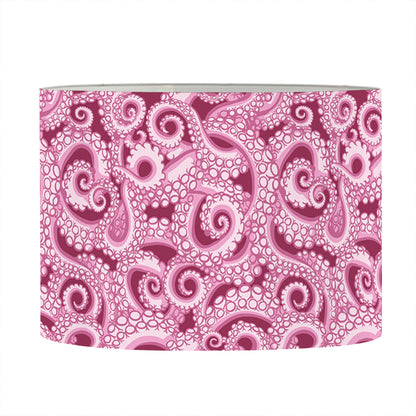 Pink Octopus Tentacles Pattern Print Drum Lamp Shade