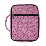 Pink Octopus Tentacles Pattern Print Front Pocket Bible Bag