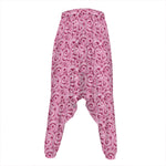 Pink Octopus Tentacles Pattern Print Hammer Pants