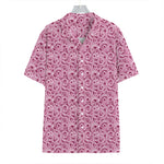 Pink Octopus Tentacles Pattern Print Hawaiian Shirt