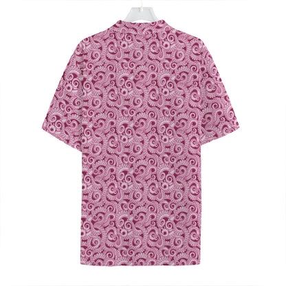 Pink Octopus Tentacles Pattern Print Hawaiian Shirt
