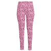 Pink Octopus Tentacles Pattern Print High-Waisted Pocket Leggings