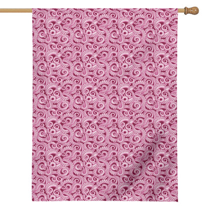 Pink Octopus Tentacles Pattern Print House Flag