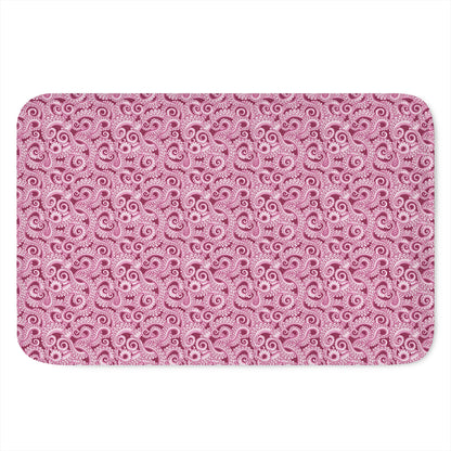 Pink Octopus Tentacles Pattern Print Indoor Door Mat