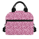 Pink Octopus Tentacles Pattern Print Insulated Lunch Bag