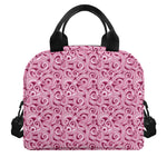 Pink Octopus Tentacles Pattern Print Insulated Lunch Bag