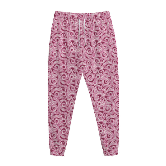 Pink Octopus Tentacles Pattern Print Jogger Pants