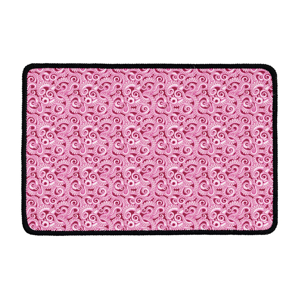 Pink Octopus Tentacles Pattern Print Kitchen Mat