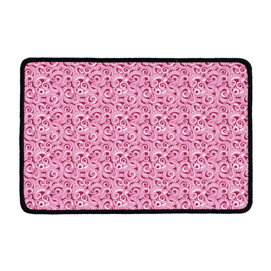 Pink Octopus Tentacles Pattern Print Kitchen Mat