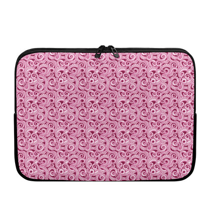 Pink Octopus Tentacles Pattern Print Laptop Sleeve
