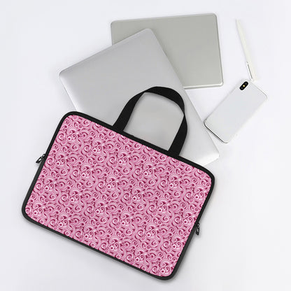Pink Octopus Tentacles Pattern Print Laptop Sleeve With Handle