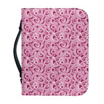 Pink Octopus Tentacles Pattern Print Leather Bible Cover