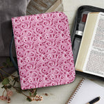 Pink Octopus Tentacles Pattern Print Leather Bible Cover