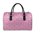 Pink Octopus Tentacles Pattern Print Leather Duffel Bag