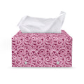 Pink Octopus Tentacles Pattern Print Leather Tissue Box Cover