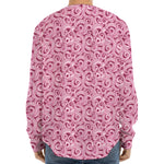 Pink Octopus Tentacles Pattern Print Long Sleeve Baseball Jersey