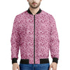 Pink Octopus Tentacles Pattern Print Men's Bomber Jacket