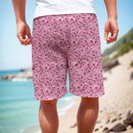 Pink Octopus Tentacles Pattern Print Men's Cargo Shorts
