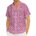 Pink Octopus Tentacles Pattern Print Men's Deep V-Neck Shirt