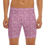 Pink Octopus Tentacles Pattern Print Men's Long Boxer Briefs