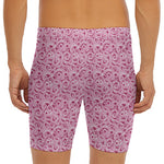 Pink Octopus Tentacles Pattern Print Men's Long Boxer Briefs