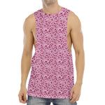 Pink Octopus Tentacles Pattern Print Men's Muscle Tank Top