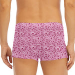 Pink Octopus Tentacles Pattern Print Men's Short Boxer Briefs
