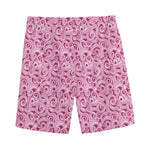 Pink Octopus Tentacles Pattern Print Men's Sports Shorts