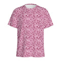Pink Octopus Tentacles Pattern Print Men's Athletic T-Shirt