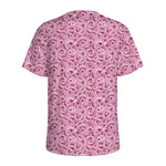 Pink Octopus Tentacles Pattern Print Men's Sports T-Shirt