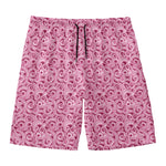 Pink Octopus Tentacles Pattern Print Men's Swim Trunks
