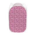 Pink Octopus Tentacles Pattern Print Mesh Laundry Hamper