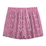 Pink Octopus Tentacles Pattern Print Mesh Shorts