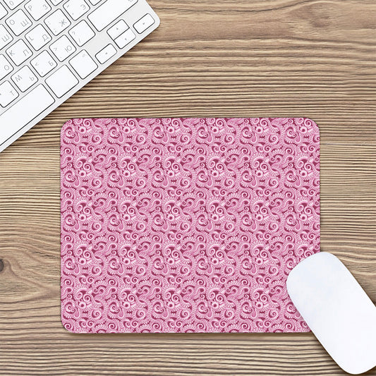 Pink Octopus Tentacles Pattern Print Mouse Pad