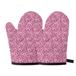 Pink Octopus Tentacles Pattern Print Oven Mitts
