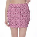Pink Octopus Tentacles Pattern Print Pencil Mini Skirt
