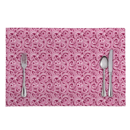 Pink Octopus Tentacles Pattern Print Placemat