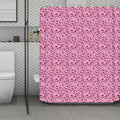 Pink Octopus Tentacles Pattern Print Polyester Shower Curtain