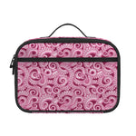Pink Octopus Tentacles Pattern Print Portable Lunch Bag