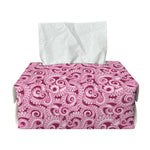 Pink Octopus Tentacles Pattern Print Rectangle Tissue Box Cover